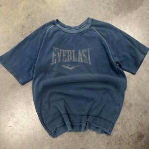 Faded 90s Everlast Blue Thermal With Underlayer On Bottom For Texture